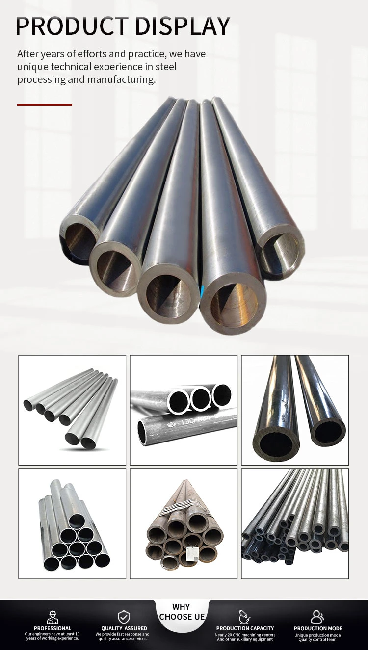 Professional Supplier St52 H8 Honed Tube Cylinder Seamless Steel Pipes and Tubes Cold Drawn Seamless Tube