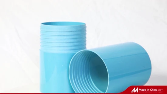 Socket End and Flush Thread End PVC Water Well Casing and Screen Pipe Blue Color for Africa, European, America Market