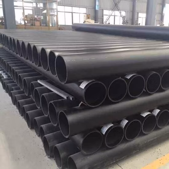 PE100 PE80 Water Well Flexible Black Pipe Blue Line HDPE Pipes