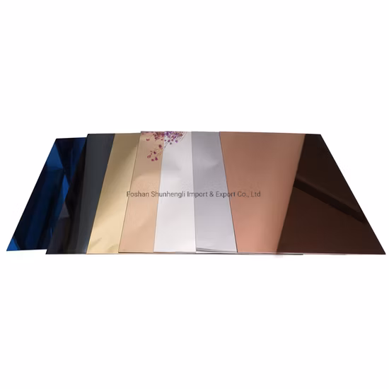 201 304 316 Grade Stainless Steel 8K Mirror No. 4 Brushed Grade Decorative Panel Stainless Steel Sheet and Plate